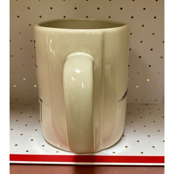 Rae Dunn CACKLE WITH DELIGHT White Coffee Mug Double Sided Witch Hat Halloween - Picture 3 of 10